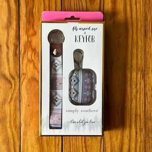 NWT Simply Southern AirPod Case, Keyfob, and Lanyard